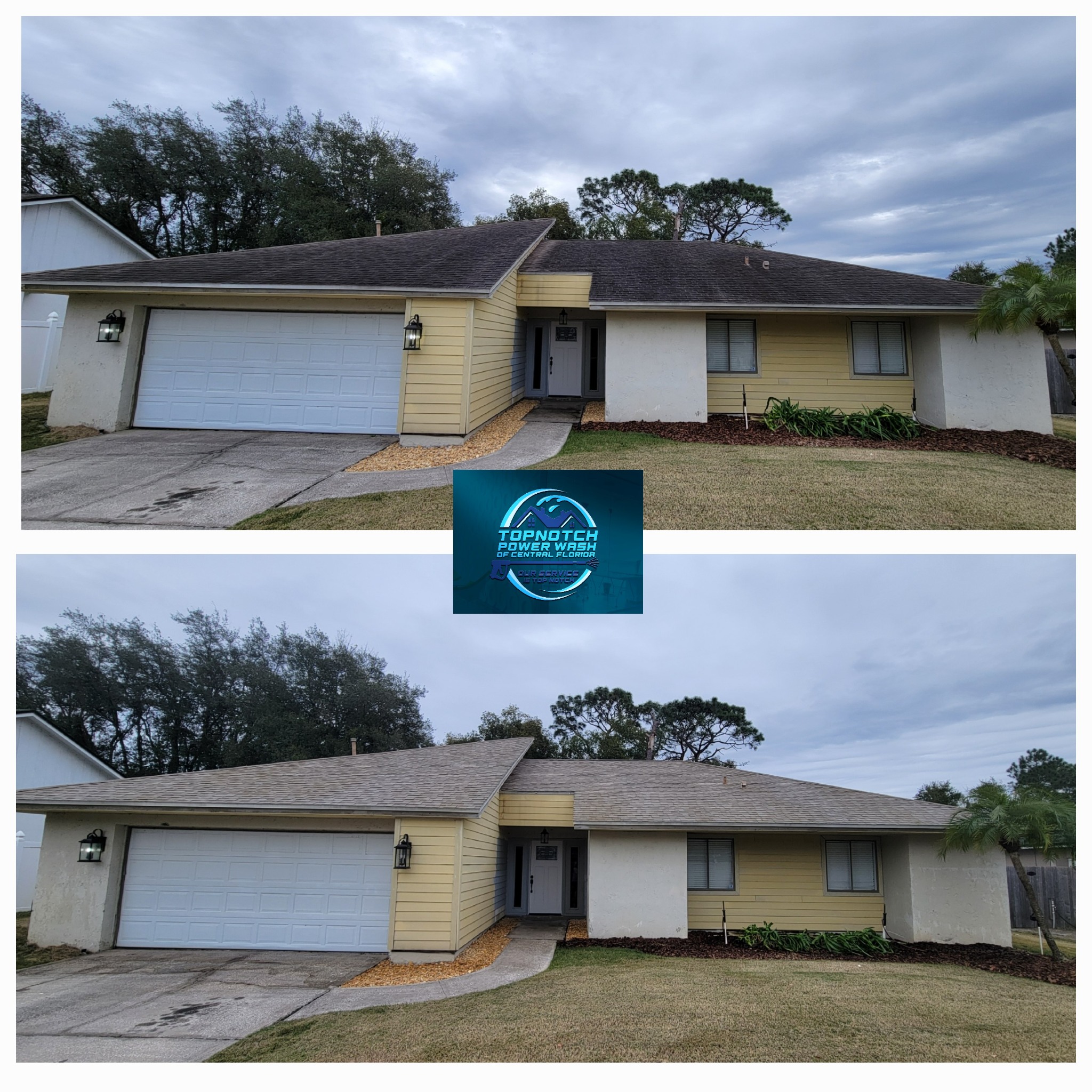 Roof washing in Winter Park by TopNotch Power Wash